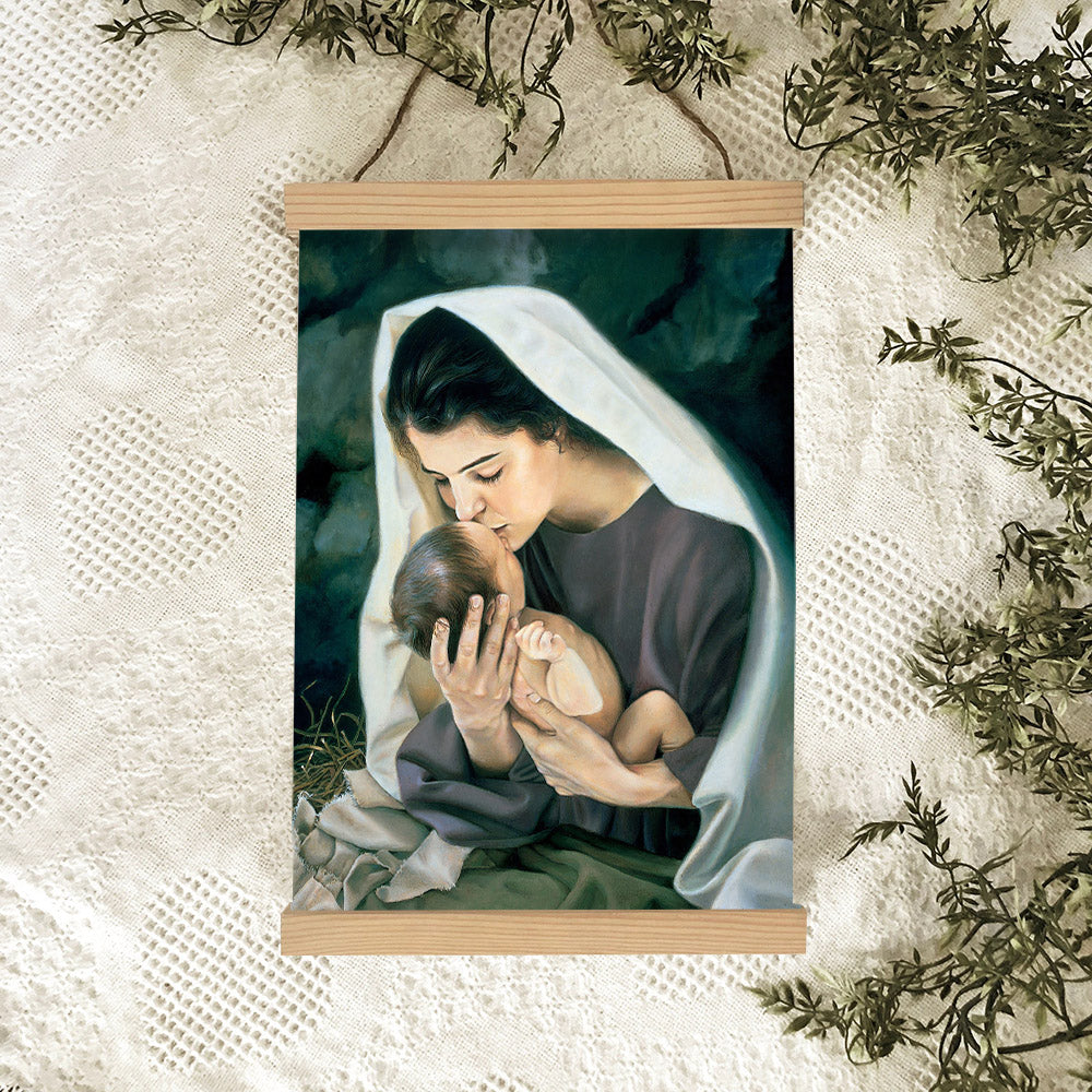 She Shall Bring Forth A Son Hanging Canvas Wall Art - Christan Wall Decor - Religious Canvas