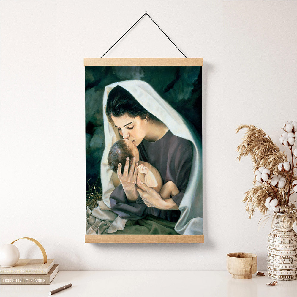 She Shall Bring Forth A Son Hanging Canvas Wall Art - Christan Wall Decor - Religious Canvas