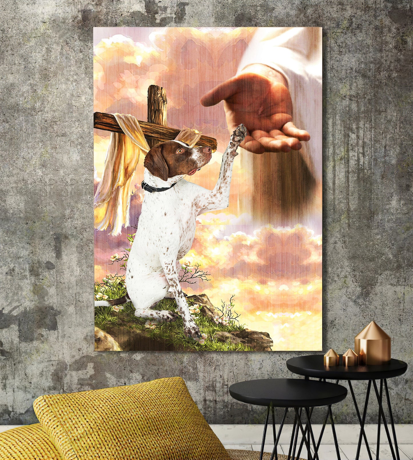 Shorthaired Pointer God Hand Canvas - Canvas Decor Ideas