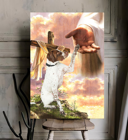 Shorthaired Pointer God Hand Canvas - Canvas Decor Ideas