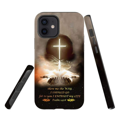 Show Me The Way I Should Go Psalm 1438 Bible Verse Phone Case - Inspirational Bible Scripture iPhone Cases