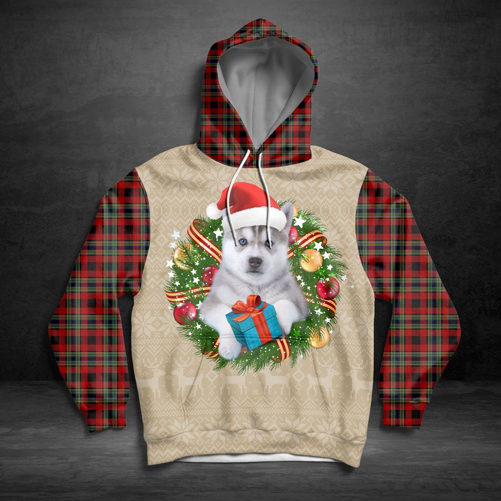 Siberian Husky Christmas Awesome All Over Print 3D Hoodie For Men And Women, Best Gift For Dog lovers, Best Outfit Christmas