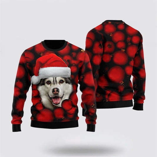 Siberian Husky Ornament Christmas Ugly Christmas Sweater For Men And Women, Gift For Christmas, Best Winter Christmas Outfit