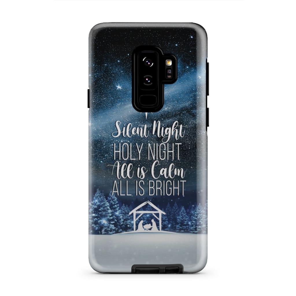 Silent Night Holy Night - Starry Night - Christmas Phone Case - Inspirational Bible Scripture iPhone Cases