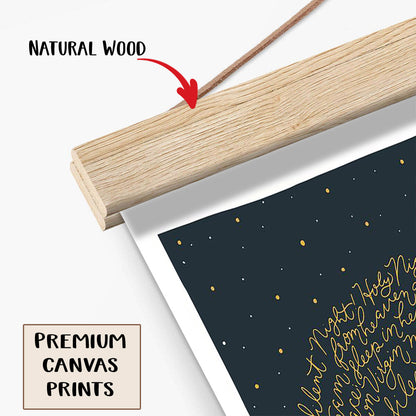 Silent Night Portrait Hanging Canvas Wall Art - Christmas Gift - Religious Canvas