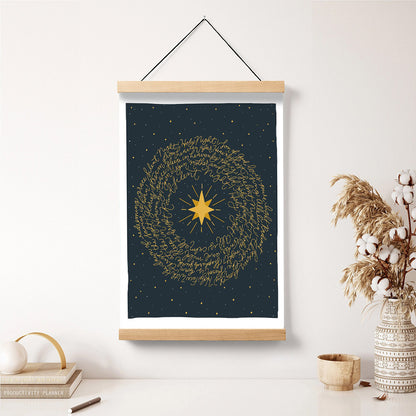 Silent Night Portrait Hanging Canvas Wall Art - Christmas Gift - Religious Canvas