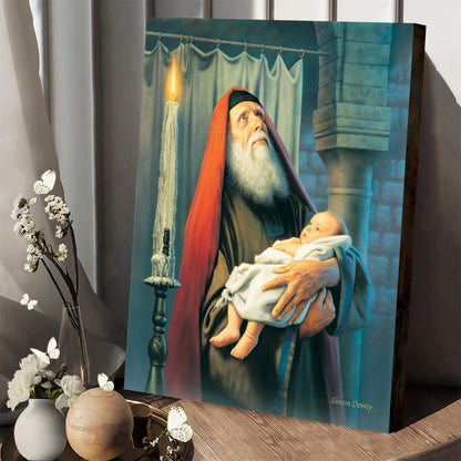 Simeon's Blessing Canvas Wall Art - Jesus Canvas Pictures - Christian Canvas Wall Art