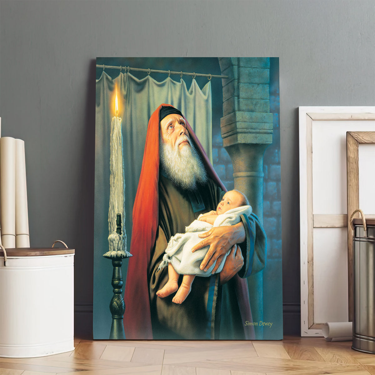 Simeon's Blessing Canvas Wall Art - Jesus Canvas Pictures - Christian Canvas Wall Art