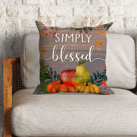 Simply Blessed Christian Pillow