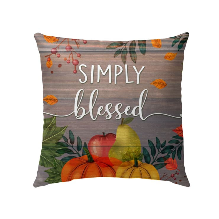 Simply Blessed Christian Pillow