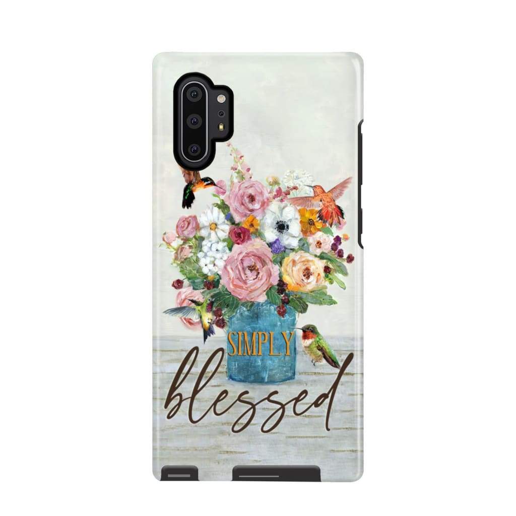 Simply Blessed Hummingbird Flower Christian Phone Case - Scripture Phone Cases - Iphone Cases Christian