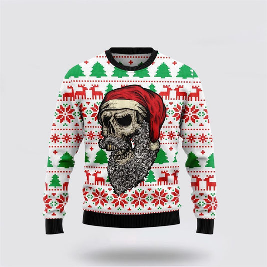 Skull Santa Claus Costume Ugly Christmas Sweater For Men And Women, Best Gift For Christmas, The Beautiful Winter Christmas Outfit