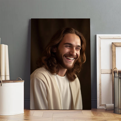 Smiling Jesus 1 - Jesus Canvas Pictures - Christian Wall Art