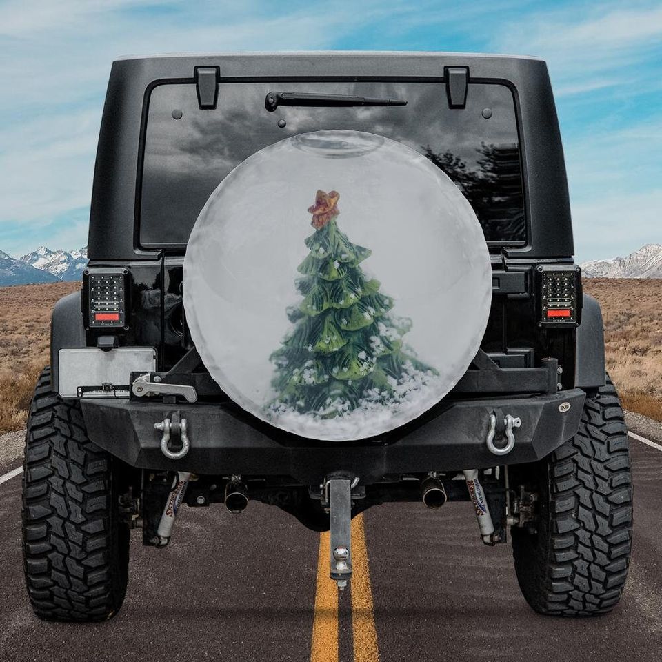 Snow Globe Spare Tire Cover - Halloween Spare Tire Cover - Christian Tire Cover