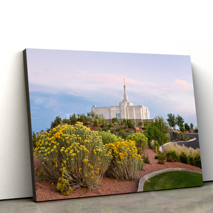 Snowflake Temple Desertscape Canvas Wall Art - Jesus Christ Picture - Canvas Christian Wall Art