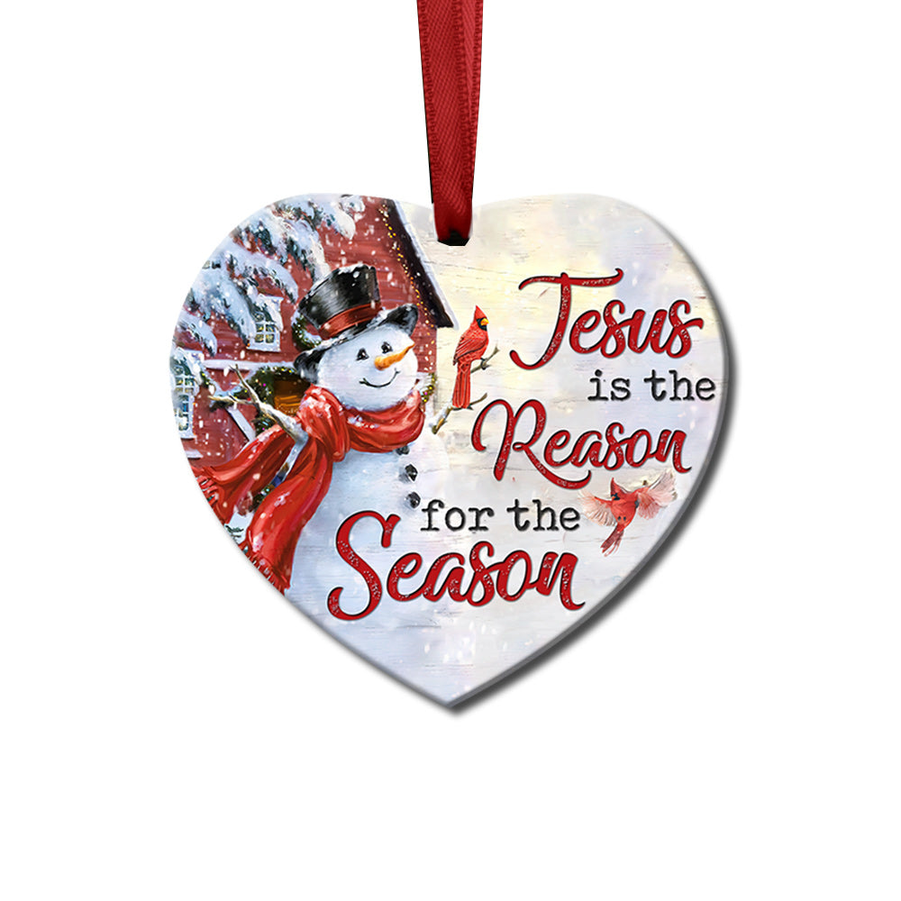 Snowman 1 Heart Ceramic Ornament - Christmas Ornament - Christmas Gift