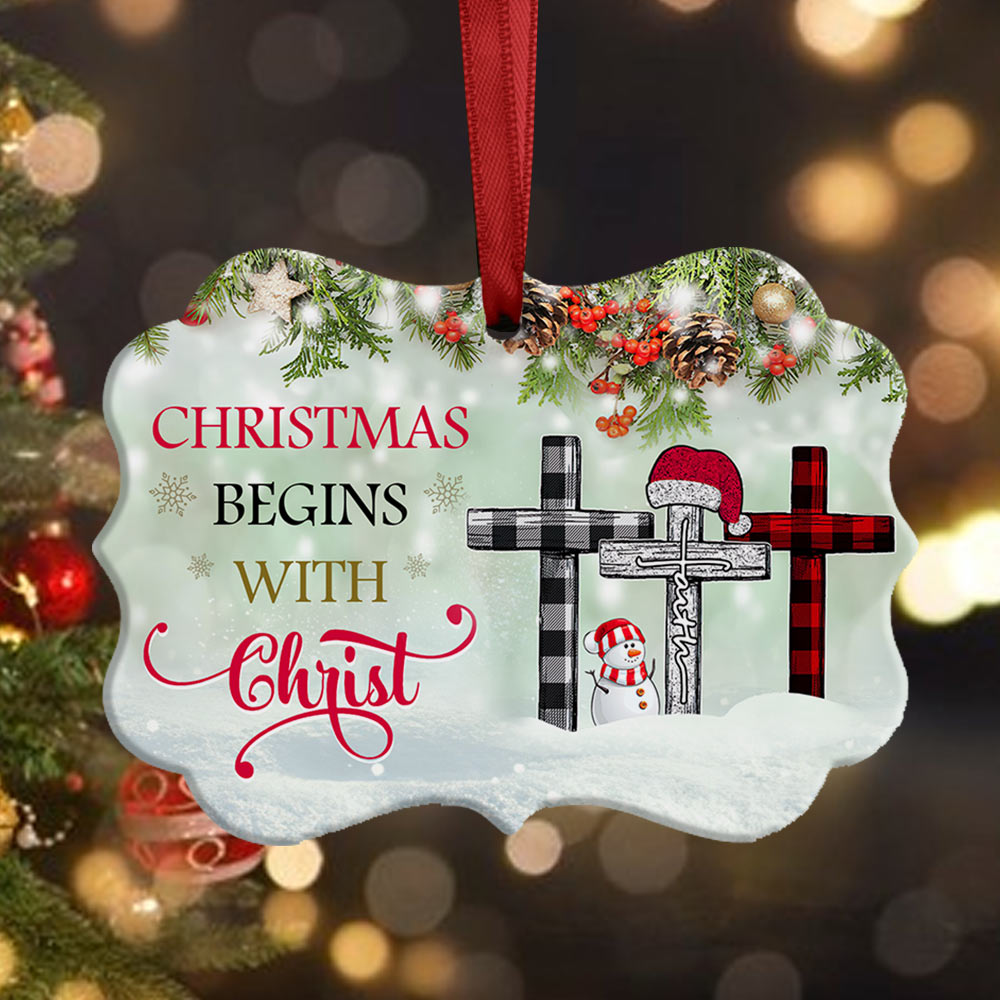 Snowman 2 Metal Ornament - Christmas Ornament - Christmas Gift