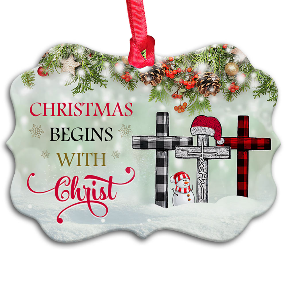 Snowman 2 Metal Ornament - Christmas Ornament - Christmas Gift