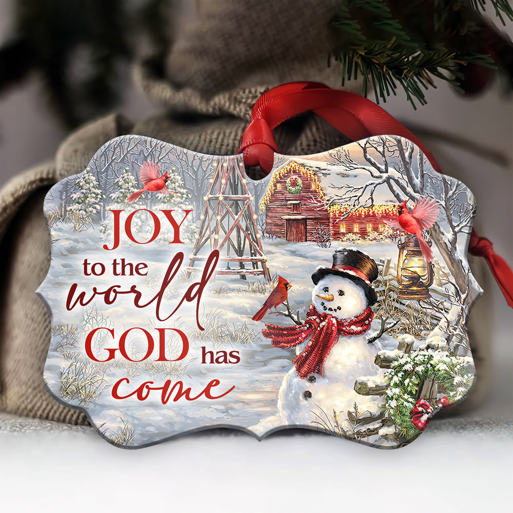 Snowman Faith 5 Metal Ornament - Christmas Ornament - Christmas Gift