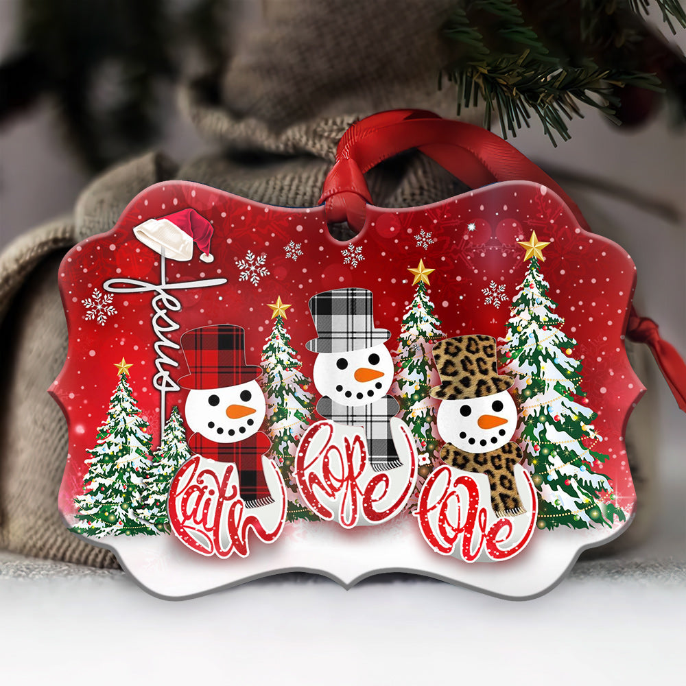 Snowman Faith Ornament - Christmas Ornament - Ciaocustom