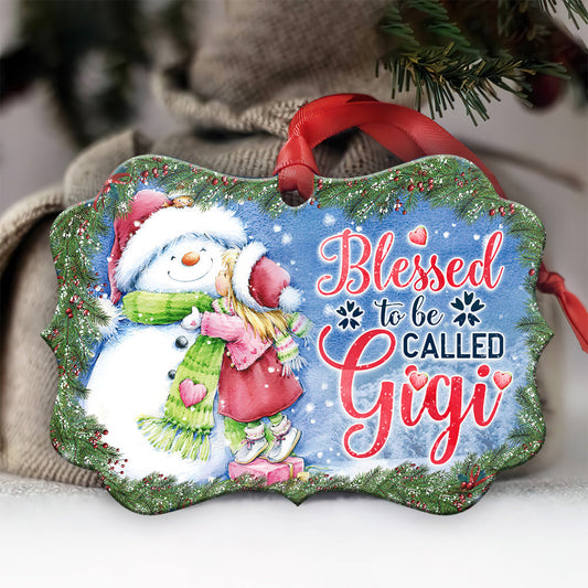 Snowman Gigi Metal Ornament - Christmas Ornament - Christmas Gift