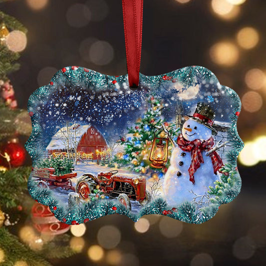 Snowman Metal Ornament - Christmas Ornament - Christmas Gift