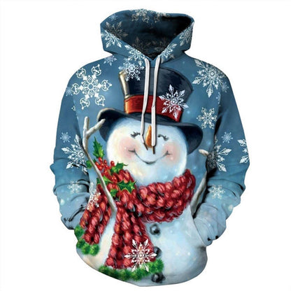 Snowman Snowflakes Christmas All Over Print 3D Hoodie For Men And Women, Christmas Gift, Warm Winter Clothes, Best Outfit Christmas