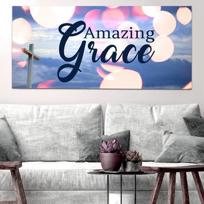 Soap Bubble Amazing Grace Wall Art & Decor - Christian Canvas Wall Art