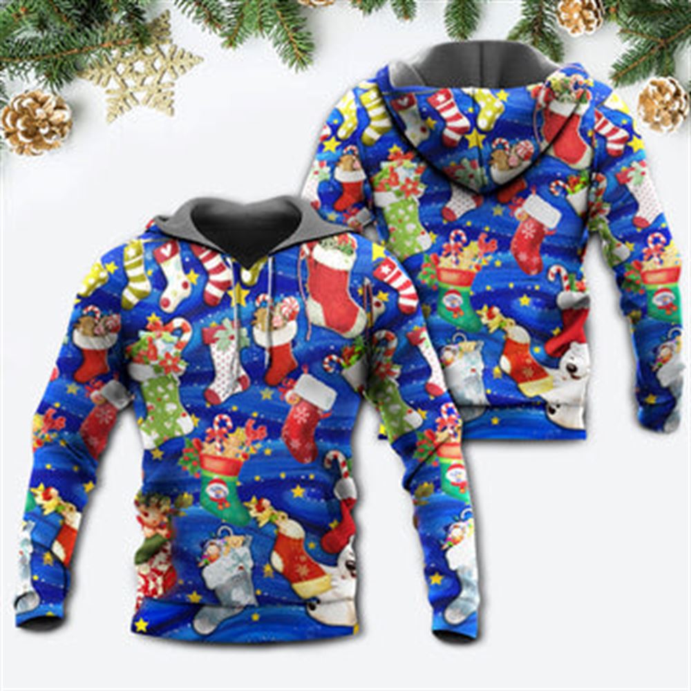 Socks Christmas Tree Merry Xmas Seasons Of Joy All Over Print 3D Hoodie For Men And Women, Christmas Gift, Warm Winter Clothes, Best Outfit Christmas