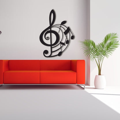 Sol Key Metal Art Music lovers gift - Living room decoration - Wall hangings Music notes wall art Music house decoration