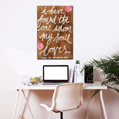 Solomon I Have Found The One Whom My Soul Loves Wall Art Canvas - Canvas Religious Wall Art - Christian Wall Decor Living Room