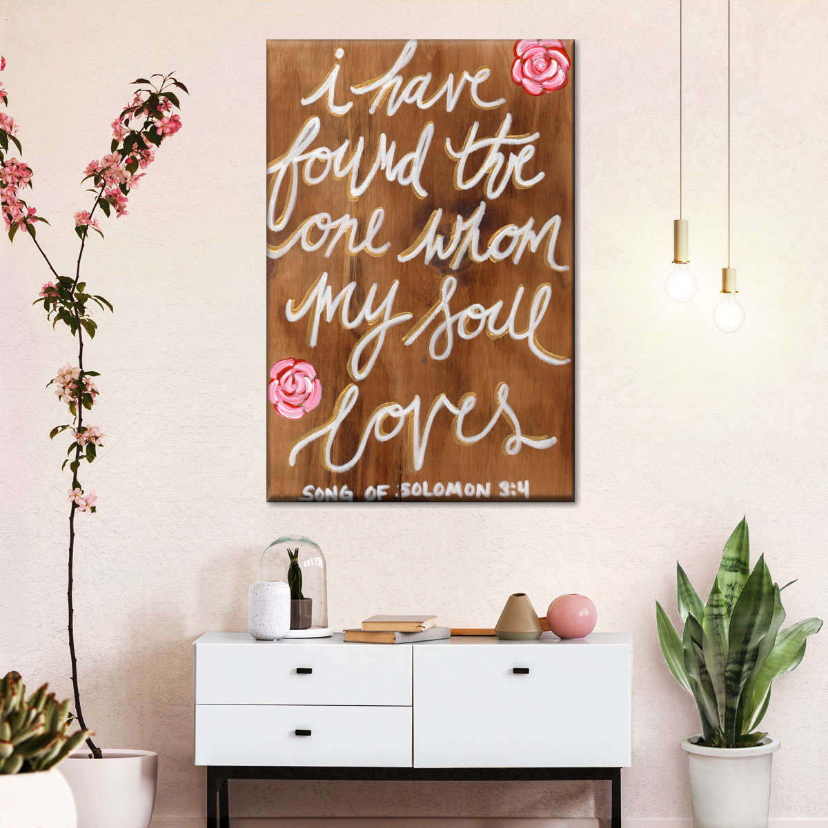Solomon I Have Found The One Whom My Soul Loves Wall Art Canvas - Canvas Religious Wall Art - Christian Wall Decor Living Room
