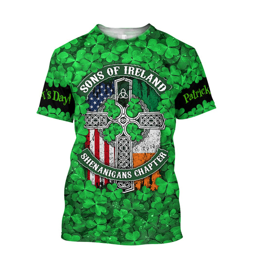 Son Of Ireland Happy St Patrick's Day Irish Shirt 3d Print For Men And Women - St Patricks Day 3D Shirts
