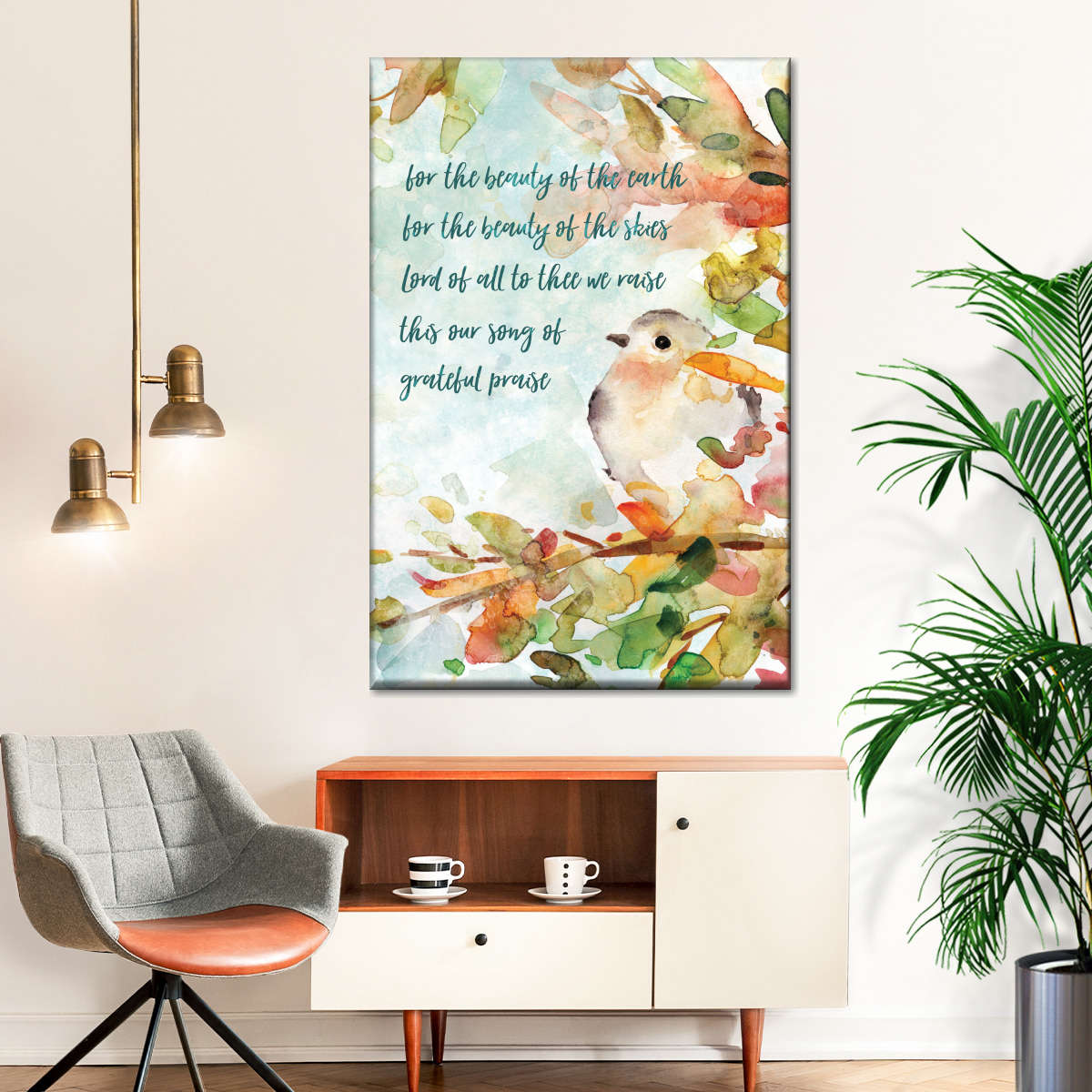 Song Of Praise Wall Art Canvas - Canvas Religious Wall Art - Christian Wall Decor Living Room