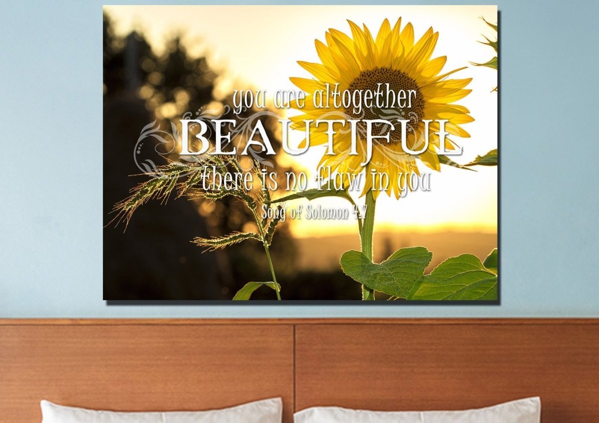 Song Of Solomon 47 You Are Altogether Beautiful Canvas Wall Art Print - Christian Canvas Wall Art