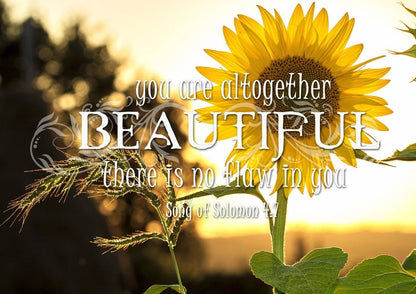 Song Of Solomon 47 You Are Altogether Beautiful Canvas Wall Art Print - Christian Canvas Wall Art