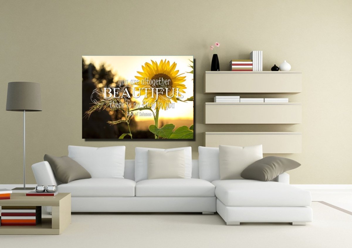Song Of Solomon 47 You Are Altogether Beautiful Canvas Wall Art Print - Christian Canvas Wall Art