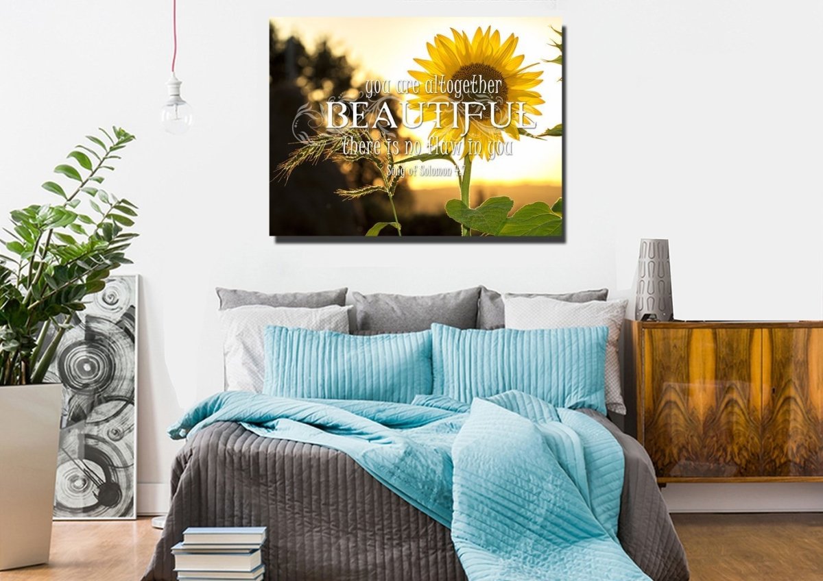 Song Of Solomon 47 You Are Altogether Beautiful Canvas Wall Art Print - Christian Canvas Wall Art