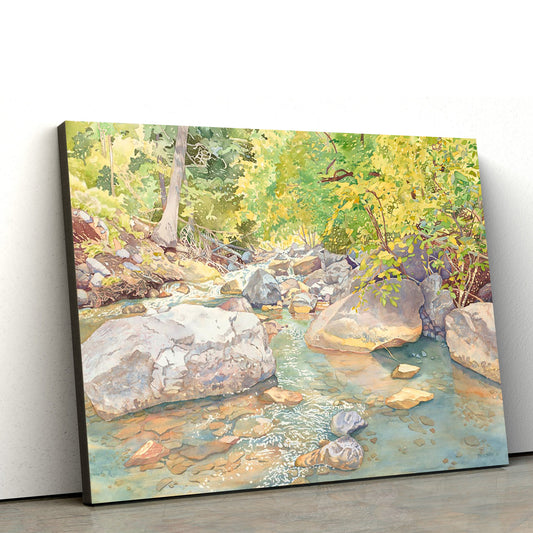 Soothing Creek Canvas Wall Art - Jesus Christ Picture - Canvas Christian Wall Art