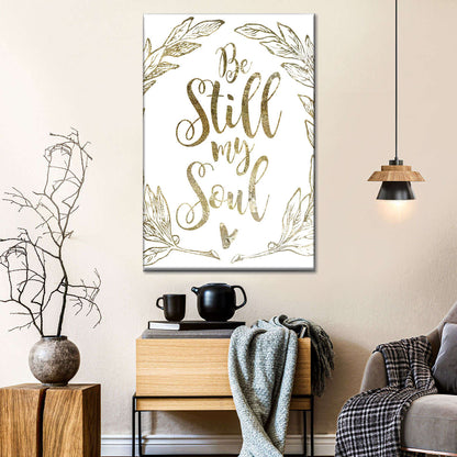 Soul Be Still I Wall Art Canvas - Canvas Religious Wall Art - Christian Wall Decor Living Room