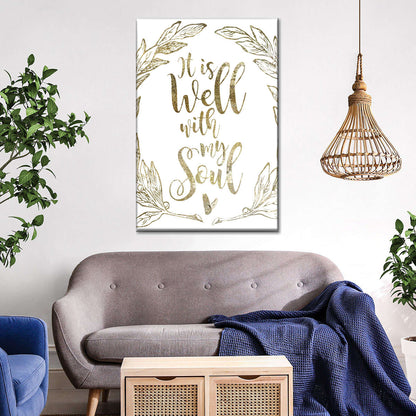 Soulfully Well I Wall Art Canvas - Canvas Religious Wall Art - Christian Wall Decor Living Room