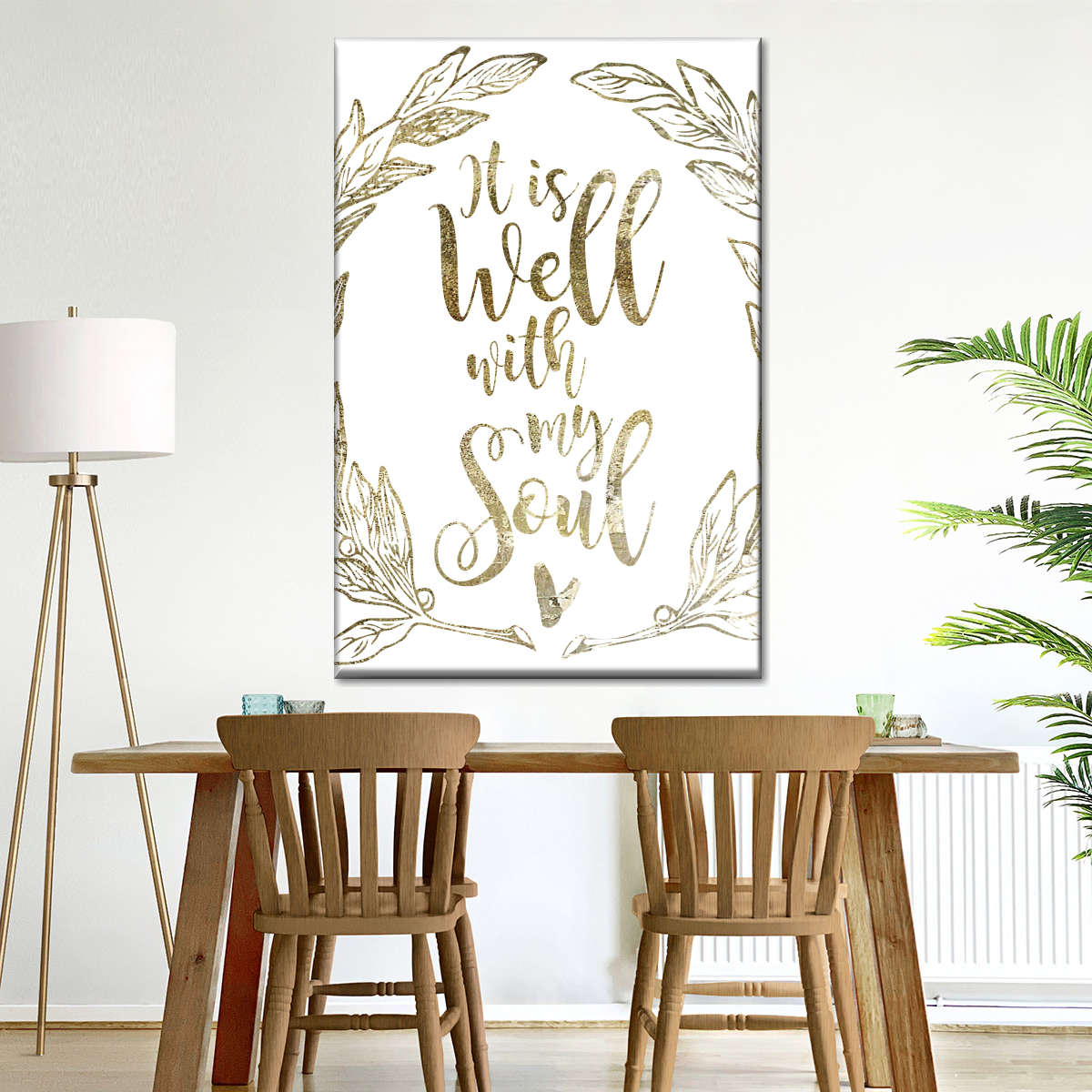Soulfully Well I Wall Art Canvas - Canvas Religious Wall Art - Christian Wall Decor Living Room