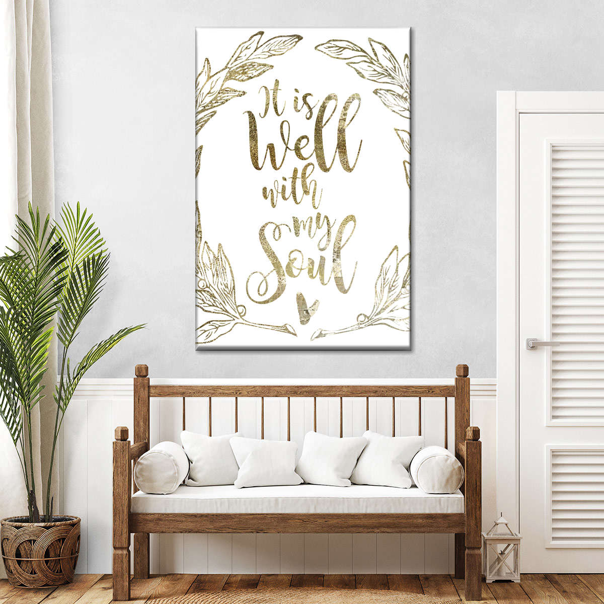 Soulfully Well I Wall Art Canvas - Canvas Religious Wall Art - Christian Wall Decor Living Room