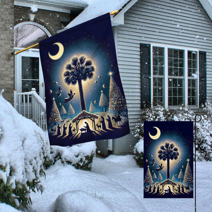 South Carolina Christmas Nativity Child Is Born Flag - Religious Christmas House Flags