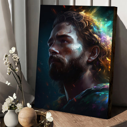 Space Art With Jesus - Canvas Picture - Jesus Christ Canvas - Christian Wall Art