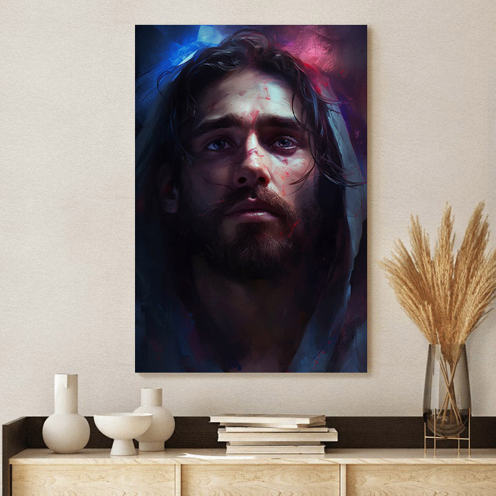 Space Art With Jesus 1 - Canvas Picture - Jesus Christ Canvas - Christian Wall Art