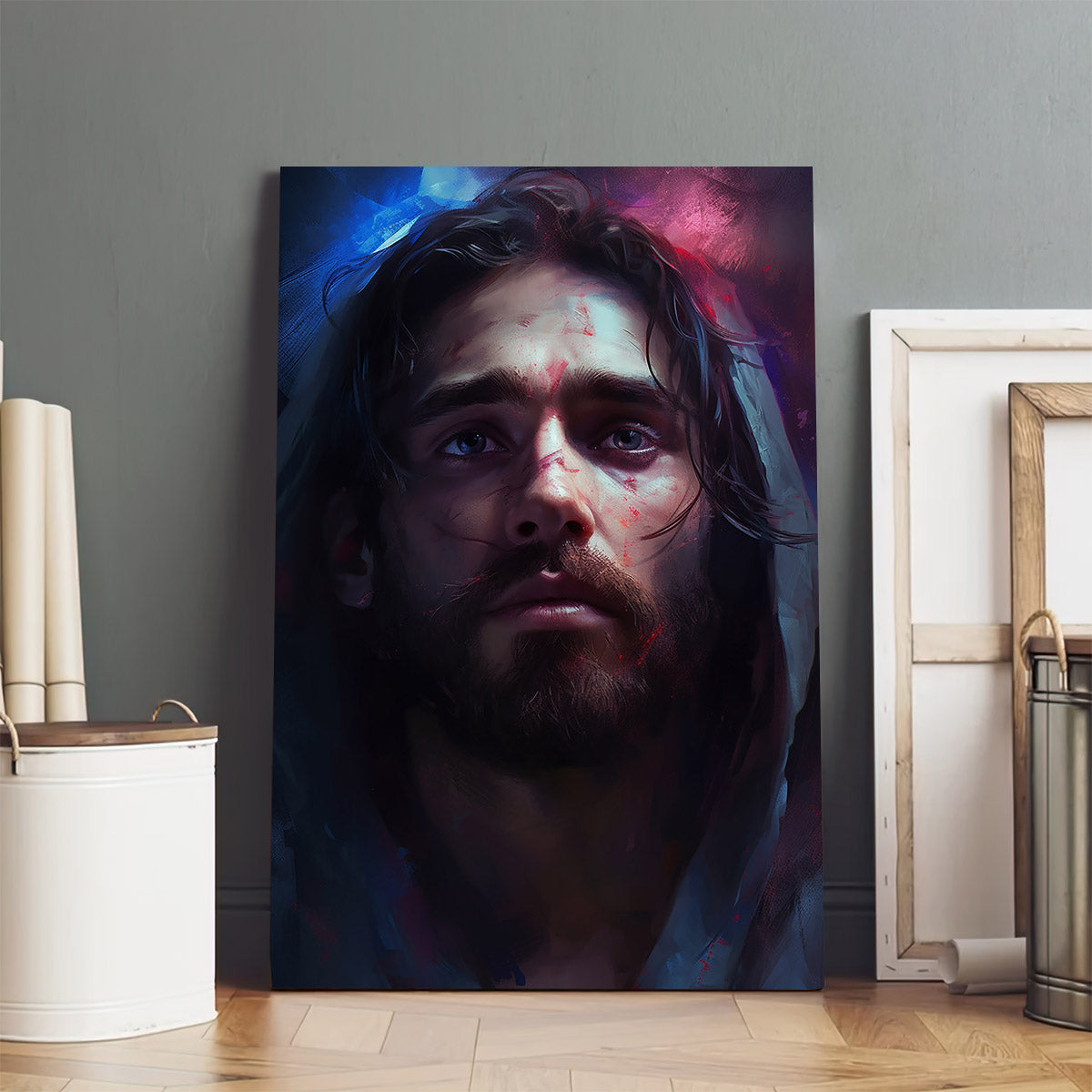 Space Art With Jesus 1 - Canvas Picture - Jesus Christ Canvas - Christian Wall Art