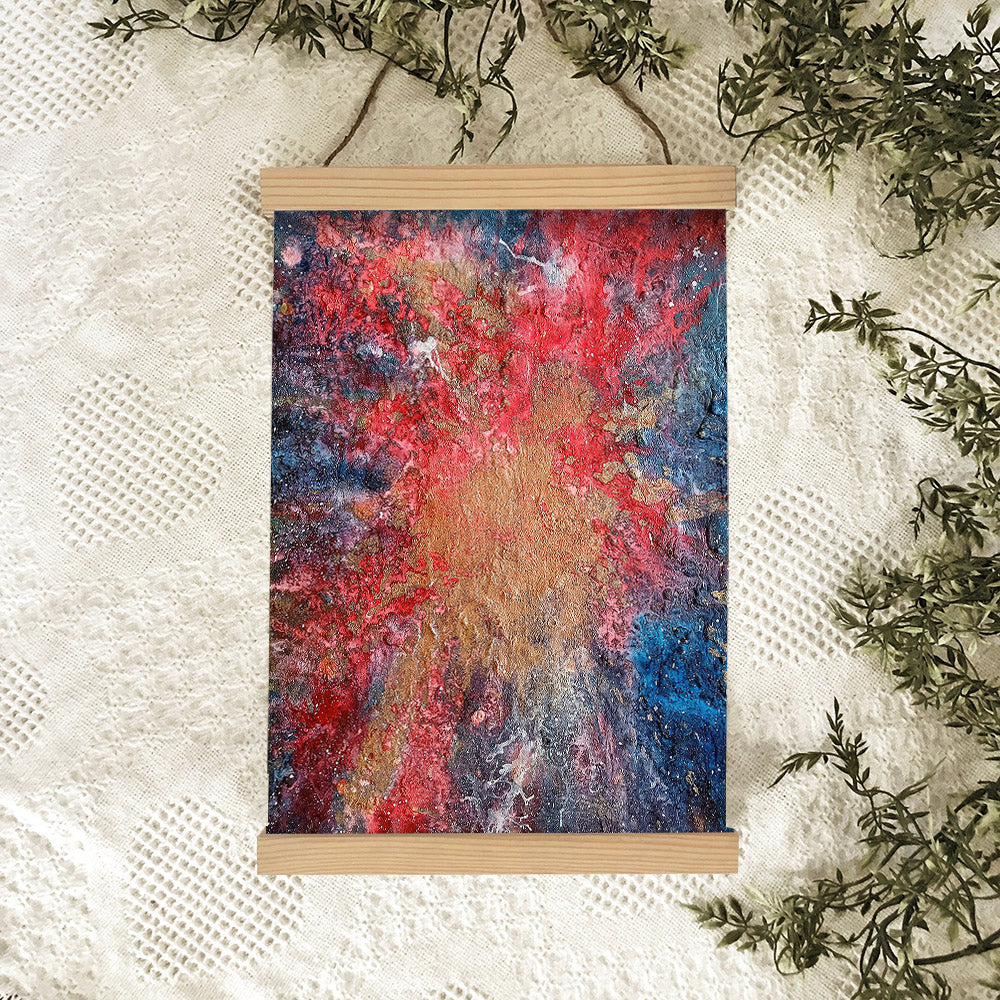 Space Celestial Acrilic Painting Galaxy Hanging Canvas Wall Art - Canvas Wall Decor - Home Decor Living Room