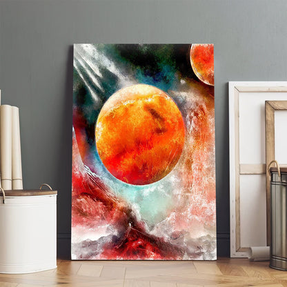 Space Galaxy Planet Canvas Wall Art - Canvas Wall Decor - Home Decor Living Room