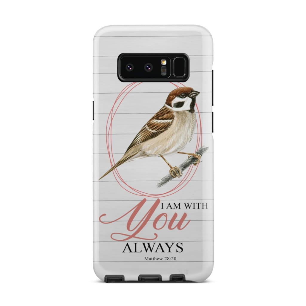 Sparrow - I Am With You Always Matthew 2820 Bible Verse Phone Case - Inspirational Bible Scripture iPhone Cases